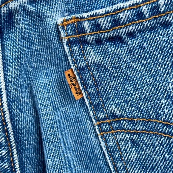 Vintage Levis Jeans Mens 32x34 Fits 29x34 Blue 550 Relaxed Fit Orange Tab 90s - Picture 5 of 13